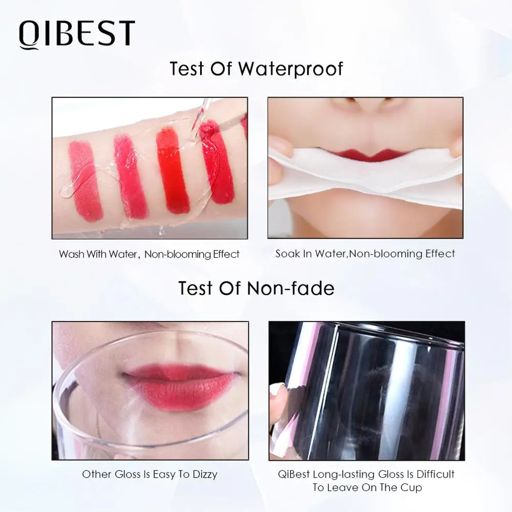 QIBEST Sexy Velvet Matte Lip Gloss Liquid Lipstick Lipgloss Beauty Red