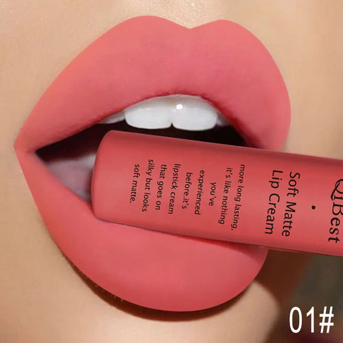 QIBEST Sexy Velvet Matte Lip Gloss Liquid Lipstick Lipgloss Beauty Red