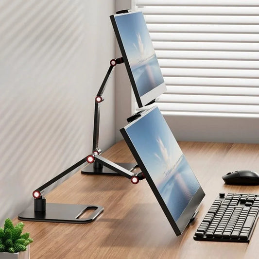 Portable Monitor Desk Holder Metal Stand 16 Inch Universal Expandable