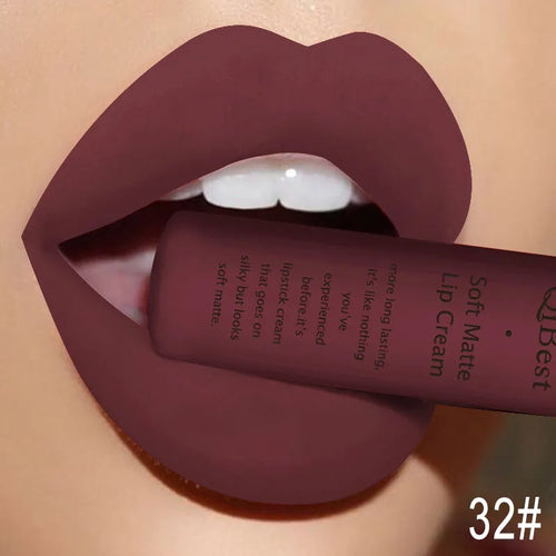 QIBEST Sexy Velvet Matte Lip Gloss Liquid Lipstick Lipgloss Beauty Red