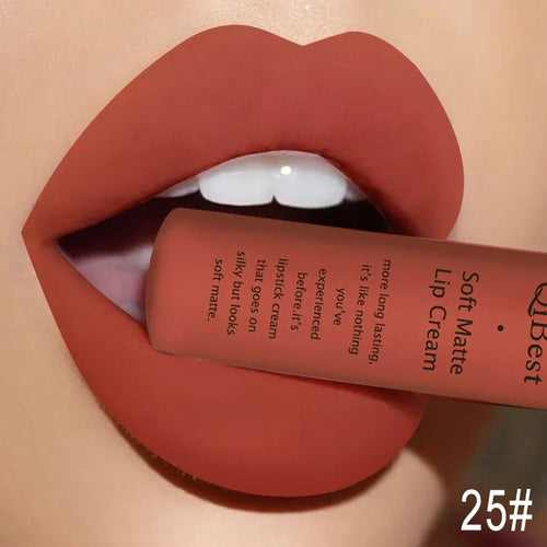 QIBEST Sexy Velvet Matte Lip Gloss Liquid Lipstick Lipgloss Beauty Red