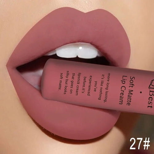 QIBEST Sexy Velvet Matte Lip Gloss Liquid Lipstick Lipgloss Beauty Red