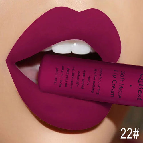 QIBEST Sexy Velvet Matte Lip Gloss Liquid Lipstick Lipgloss Beauty Red