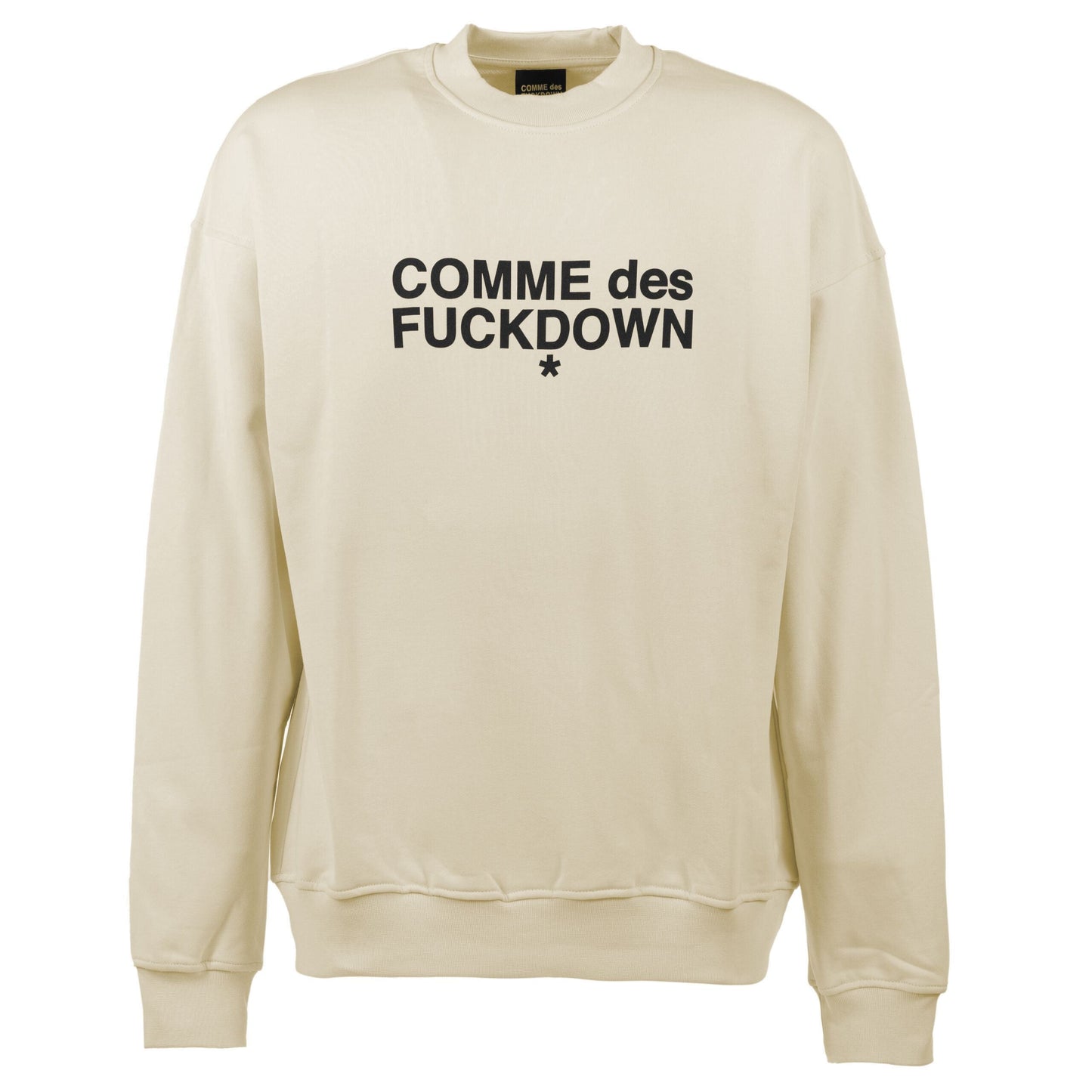 Comme Des Fuckdown Beige Cotton Sweater